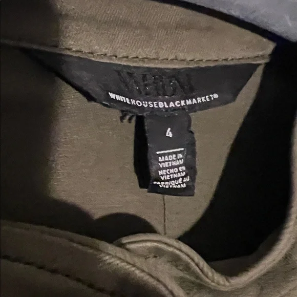 NWT - Size 4 - White House Black Market Utility Jacket in Olive - Picture 5 of 6